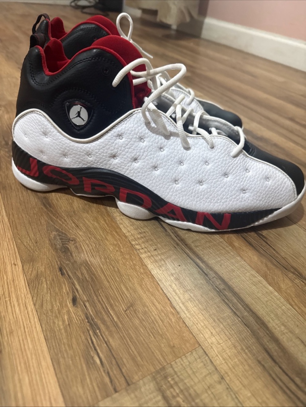 Jordan Jumpman White/Black/Red Retro Basketball Shoes